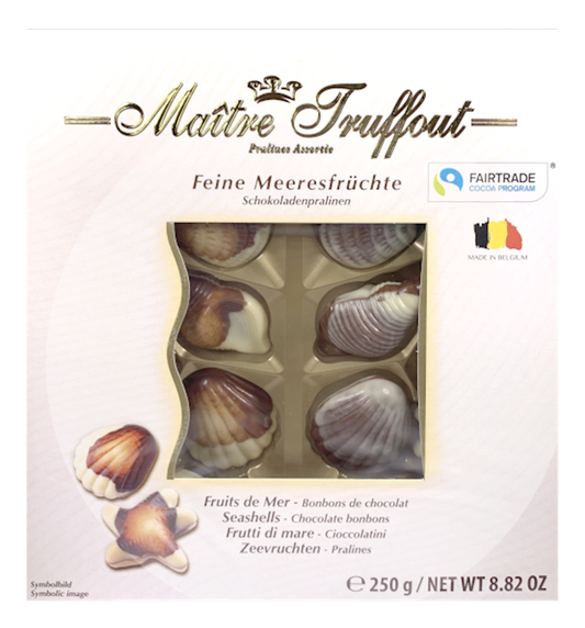 Chocolate Sea Shells -WHITE- (MAÎTRE TRUFFOUT) 8.8 oz (250g)