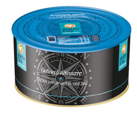 Anchovies in Sea Salt (North Evia) 5.5 KG TIN