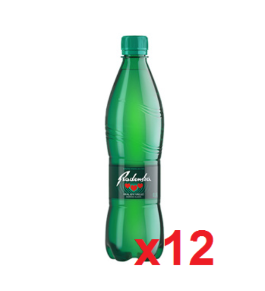 Radenska Natural Sparkling Mineral Water CASE (12 x 500ml) 12 pack - Plastic