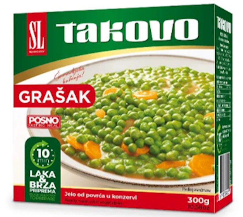 Lenten Green Peas, Posno, (Takovo) 300g Can