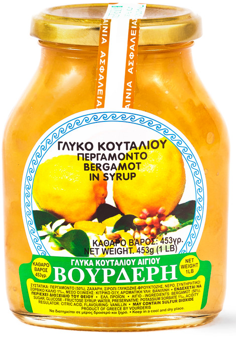 Bergamot in Syrup Preserve (Vourderis) 453g