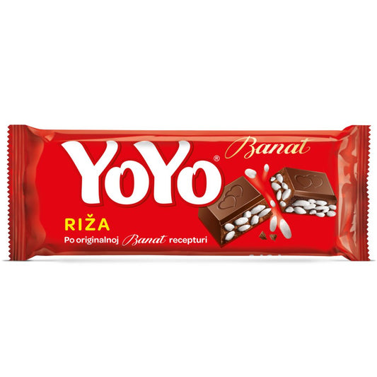 YOYO Chocolate Bar with Puffed Rice, 130g