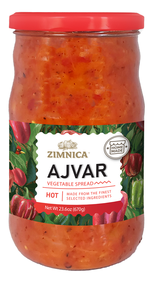 Ajvar Vegetable Spread, Hot (Zimnica) 23.6 oz